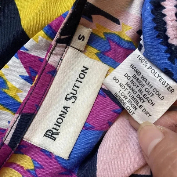 RHONA SUTTON Womens S-L Kimono - Sheer Top Cover Up Sequins Artsy Boho Coastal - Picture 2 of 9